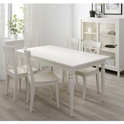 Masa extensibila Ikea Ingatorp 155/215x87cm (Alb)