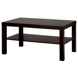 Masa pentru reviste Ikea Lack 90x55 (Negru-maro) Thumb