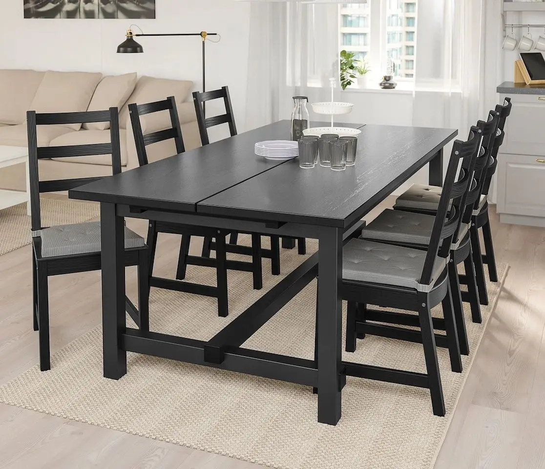 Masa extensibila Ikea Nordviken 210/289x105cm (Negru)
