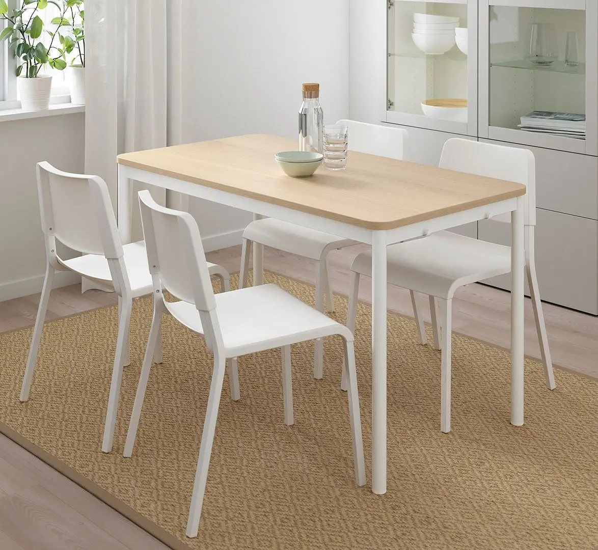 Стол Ikea Tommaryd 130x70см (Дубовый шпон/Белый)