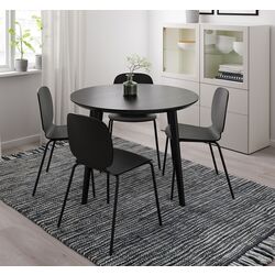 Masa Ikea Lisabo 105cm (Negru) Thumb