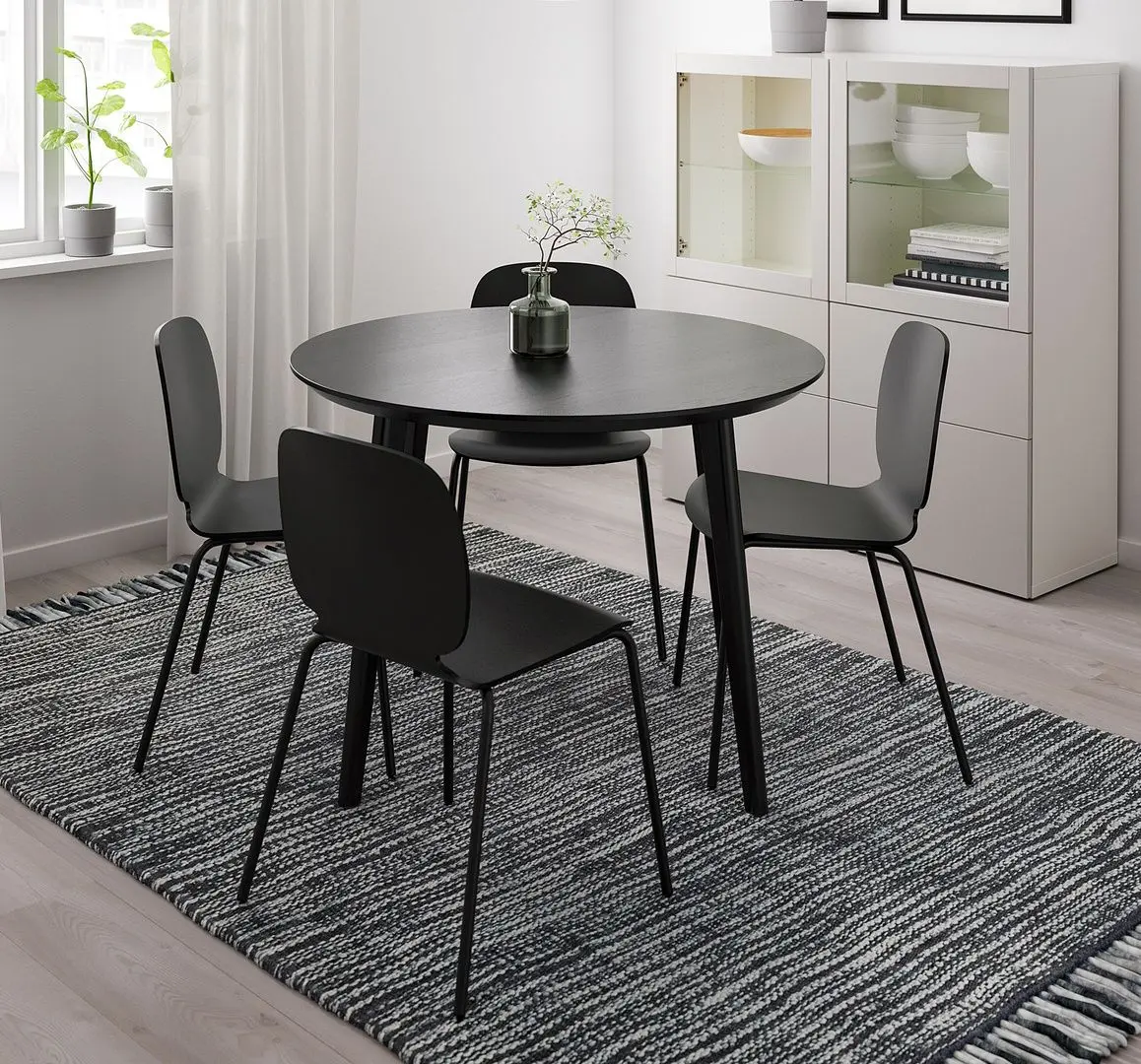 Masa Ikea Lisabo 105cm (Negru)