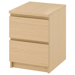 Тумба прикроватная Ikea Malm 40x55 (Дубовый шпон беленый) Thumb