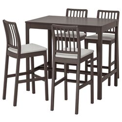 Обеденный набор Ikea Ekedalen/Orrsta 120см 1+4 (Темно-коричневый/Серый) Thumb