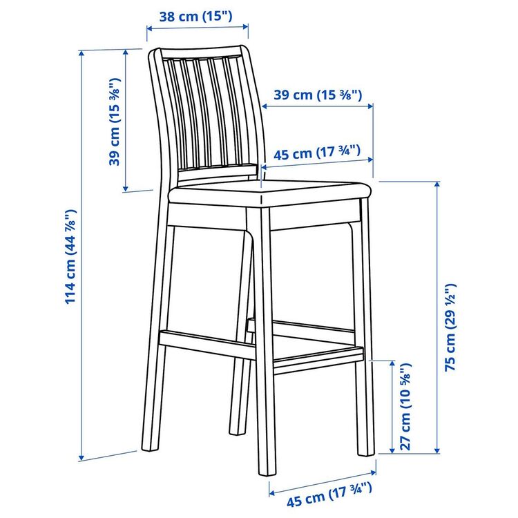 Обеденный набор Ikea Ekedalen/Orrsta 120см 1+4 (Темно-коричневый/Серый)