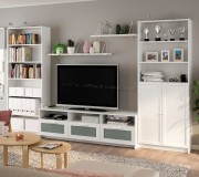 Living Ikea Billy/Brimnes 340x41x202cm (Alb)