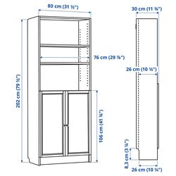 Living Ikea Billy/Brimnes 340x41x202cm (Alb) Thumb