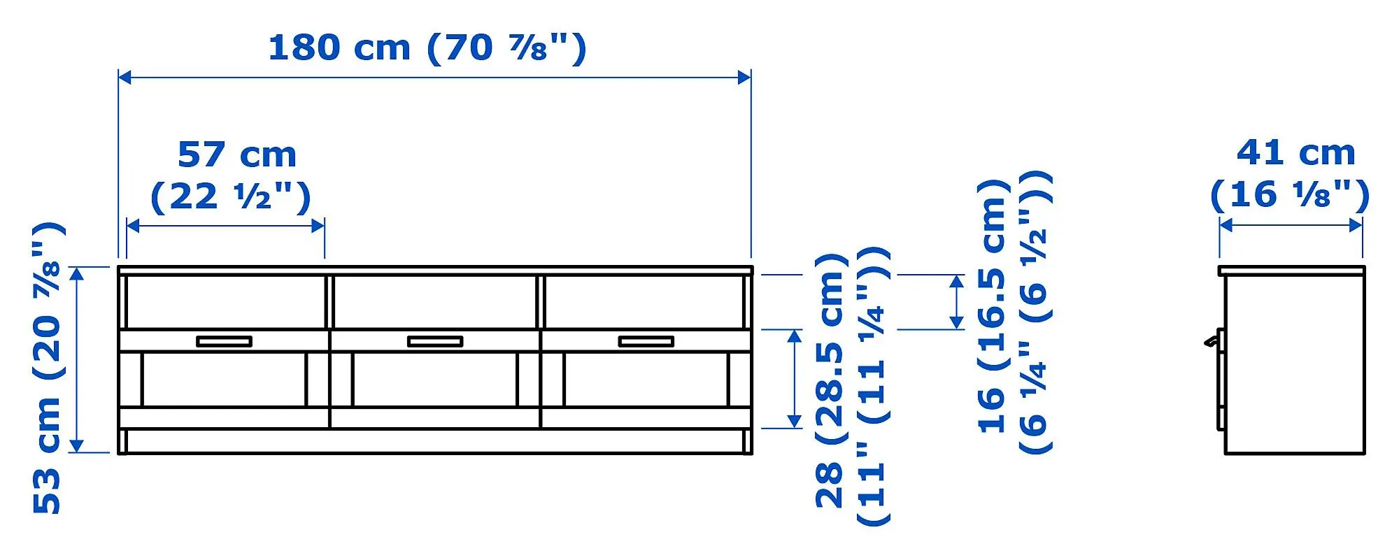 Living Ikea Billy/Brimnes 340x41x202cm (Alb)