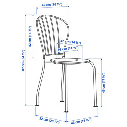 Set mobilier de gradina Ikea Lacko 2 scaune (Gri) Thumb