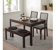 Set masa scaune Ikea Ekedalen/Orrsta 120/180cm 1+1+2 (Maro inchis/Gri)