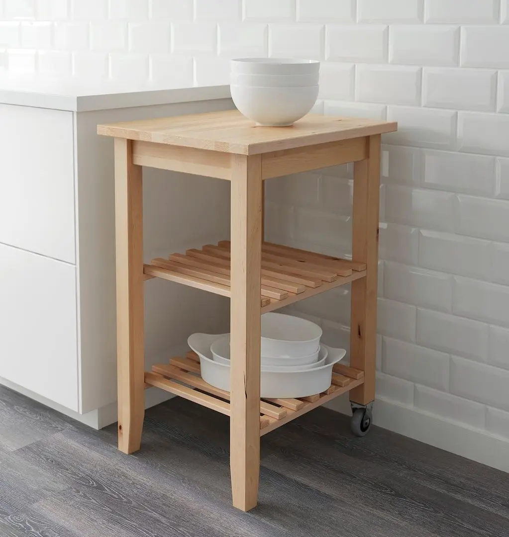 Masa de servit Ikea Bekvam 58x50cm (Mesteacan)