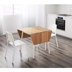 Masa Ikea PS 2012 cu extensie plianta 74/106/138x80cm (Bambus/Alb)