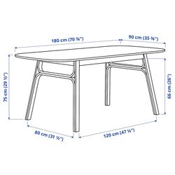 Masa Ikea Voxlov 180x90cm (Bambus deschis) Thumb