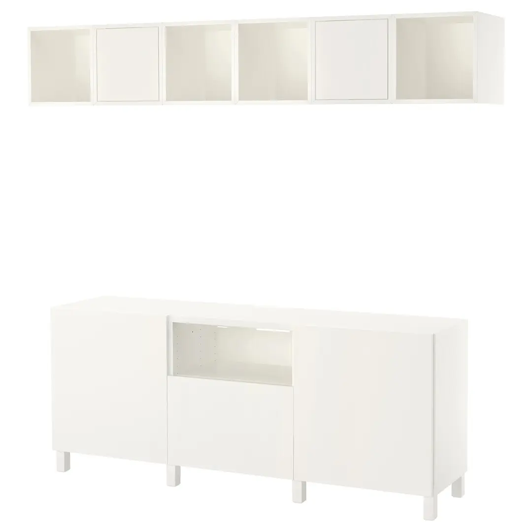 Living Ikea Besta/Eket inchidere lina 210x40x220 (Alb)