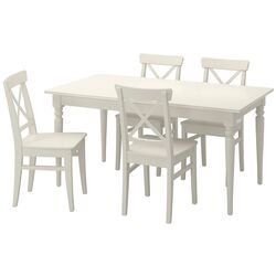 Set masa scaune Ikea Ingatorp/Ingolf 155/215cm 1+4 (Alb) Thumb