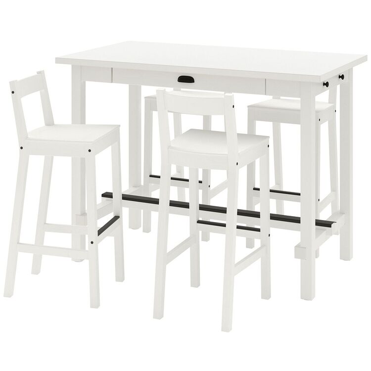 Set de sufragerie Ikea Nordviken 1+4 (Alb)
