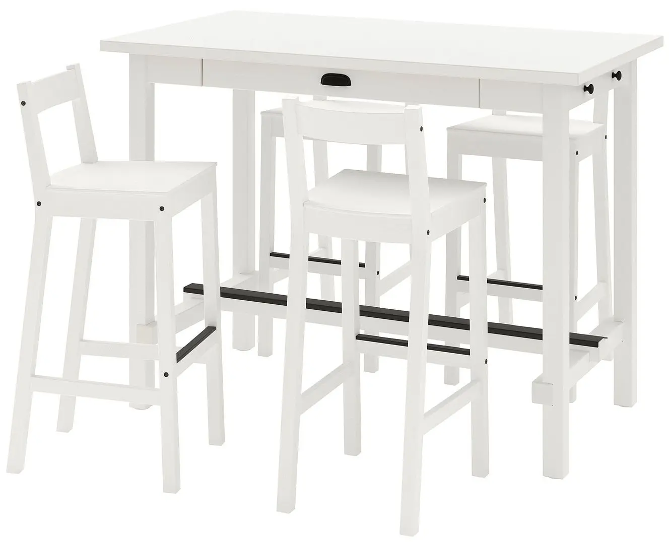 Обеденный набор Ikea Nordviken 1+4 (Белый)