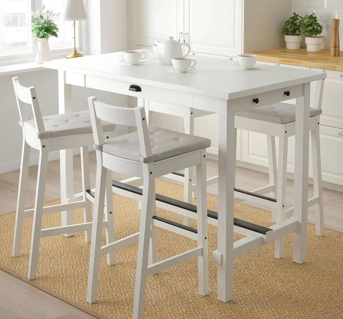 Обеденный набор Ikea Nordviken 1+4 (Белый)