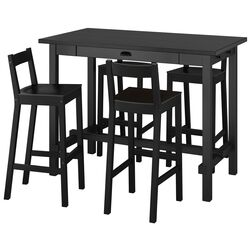 Set de sufragerie Ikea Nordviken 1+4 (Negru) Thumb