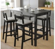 Set de sufragerie Ikea Nordviken 1+4 (Negru)