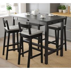 Set de sufragerie Ikea Nordviken 1+4 (Negru)
