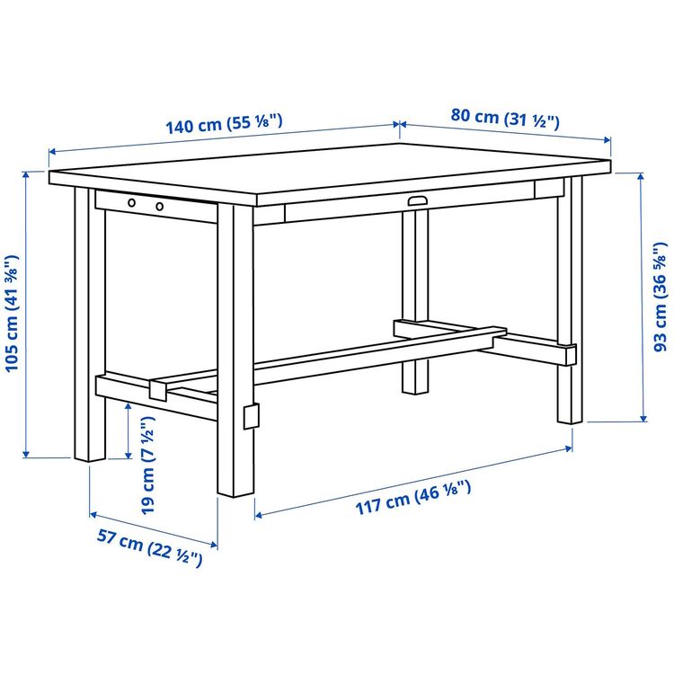 Set de sufragerie Ikea Nordviken 1+4 (Negru)