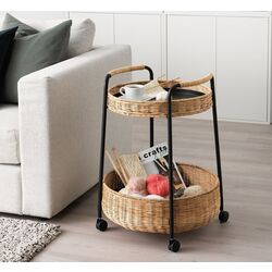 Masa de servit Ikea Lubban (Ratan/Antracit)