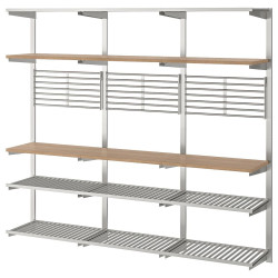 Etajera suspendata Ikea Kungsfors polita/gratar (Inox/Frasin) Thumb