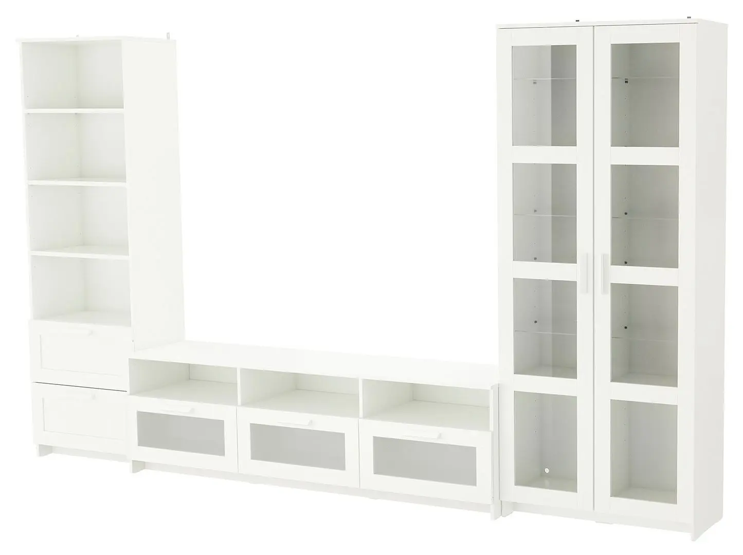 Living Ikea Brimnes cu sticla 320x41x190cm (Alb)