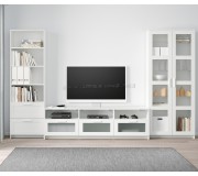 Living Ikea Brimnes cu sticla 320x41x190cm (Alb)