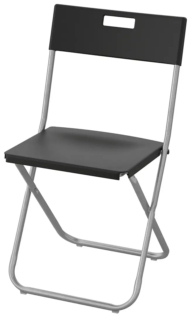 Scaun Ikea Gunde pliant (Negru)