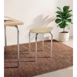 Taburet DP Chico (Beige/Chrome)