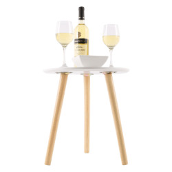 Masa pentru reviste Mobhaus Pamino (White/Natural) Thumb