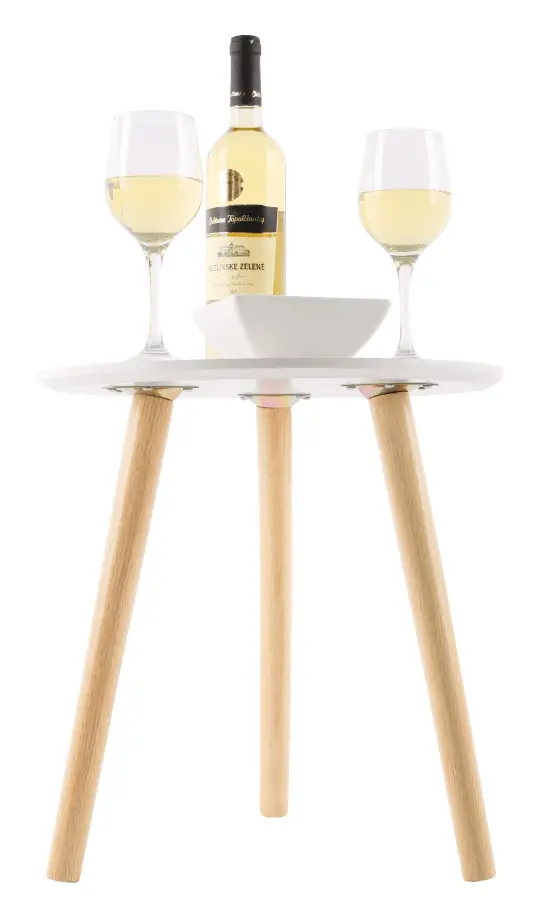 Masa pentru reviste Mobhaus Pamino (White/Natural)