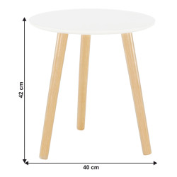 Masa pentru reviste Mobhaus Pamino (White/Natural) Thumb