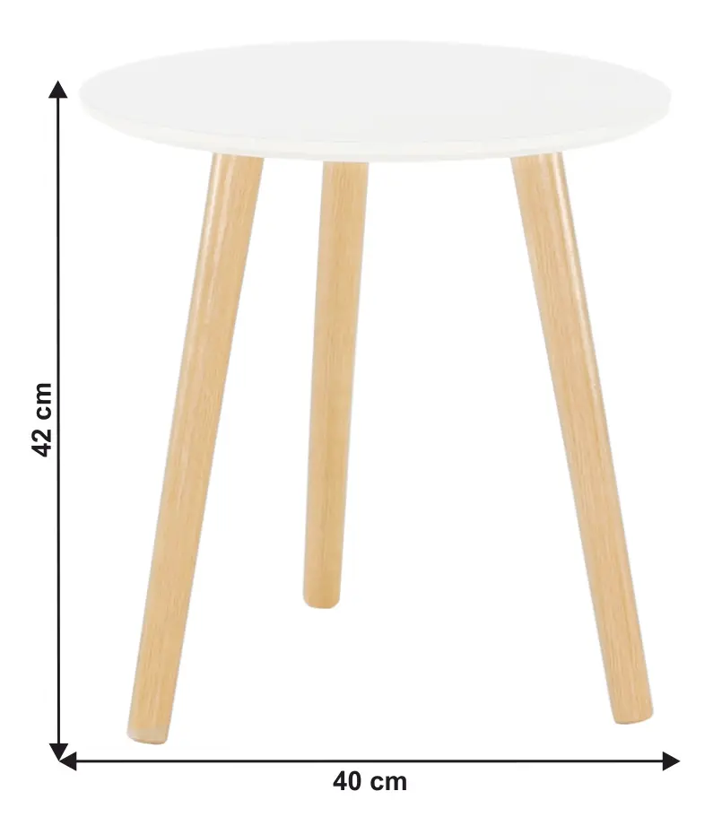 Masa pentru reviste Mobhaus Pamino (White/Natural)