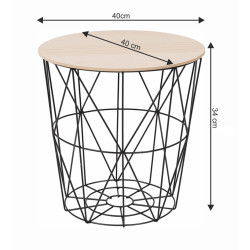 Журнальный столик Mobhaus Nancer Typ 2 (Natural/Black) Thumb