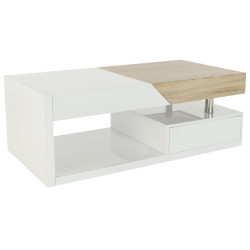 Журнальный столик Mobhaus Melida (White Extra High Gloss/Sonoma Oak) Thumb