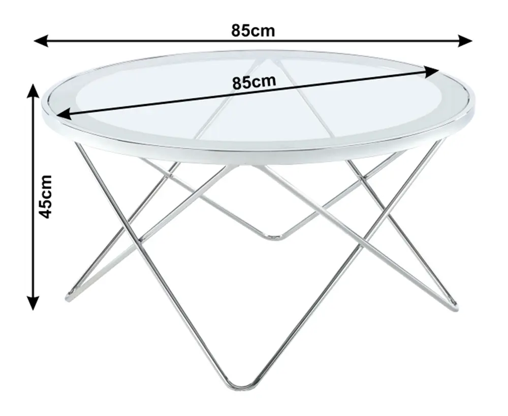 Masa pentru reviste Mobhaus Leonel (Chrome/Glass)