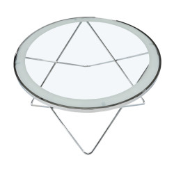 Masa pentru reviste Mobhaus Leonel (Chrome/Glass) Thumb