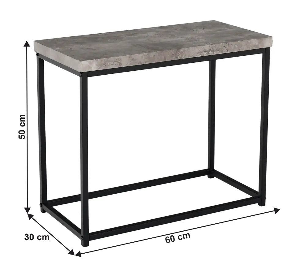 Masa de cafea Mobhaus Tender (Black/Concrete)