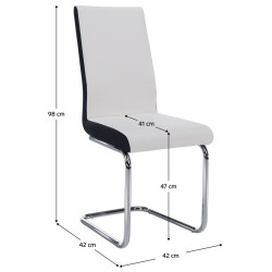 Scaun Mobhaus Neana (White/Black) Thumb