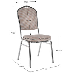 Стул Mobhaus Zina 3 New (Beige/Chrome) Thumb