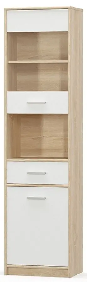 Витрина Tempo Kondela Teyo 1D1W1S (White/Sonoma Oak) - 3
