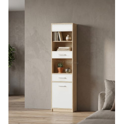 Витрина Tempo Kondela Teyo 1D1W1S (White/Sonoma Oak)