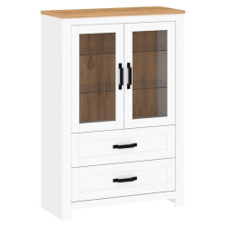 Vitrina Tempo Kondela Lanzette K (White/Craft Oak Golden) Thumb