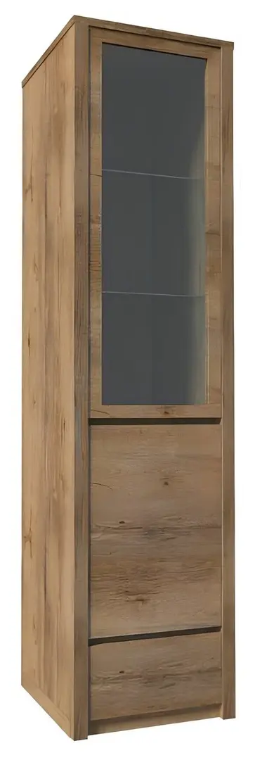 Пенал-витрина Tempo Kondela Montana W1D (Lefkas Oak) - 4