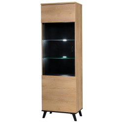 Vitrina Mobhaus Siran Typ 2 (Lefkas Oak/Black) Thumb