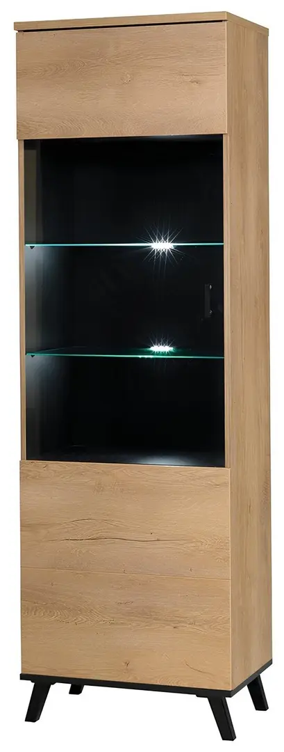 Vitrina Mobhaus Siran Typ 2 (Lefkas Oak/Black) - 2