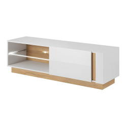 Тумба РТВ Tempo Kondela City 138 (White/Grandson Oak/White Gloss) Thumb